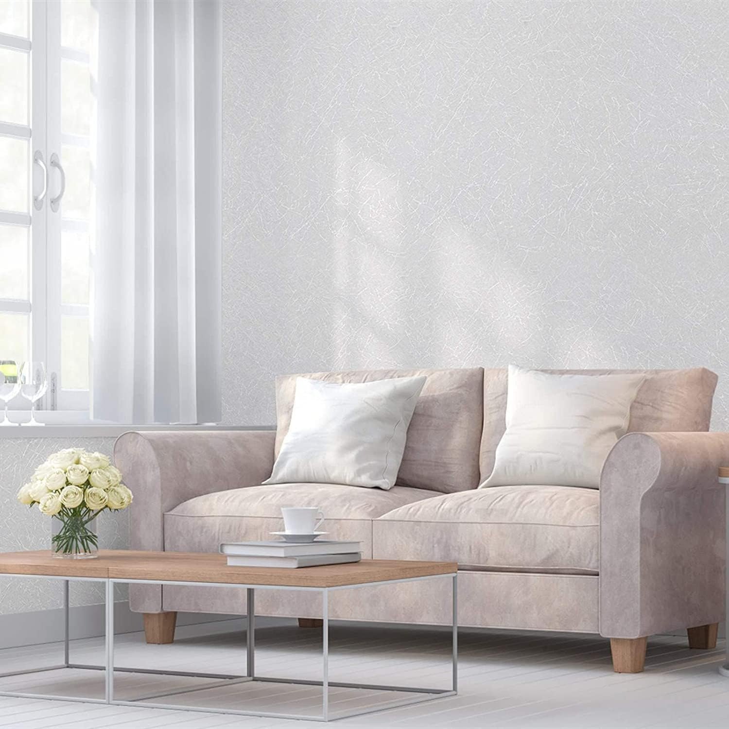 Wholesale White Peel and Stick Wallpaper – Textured Kitchen & Cabinet Film - Image 2