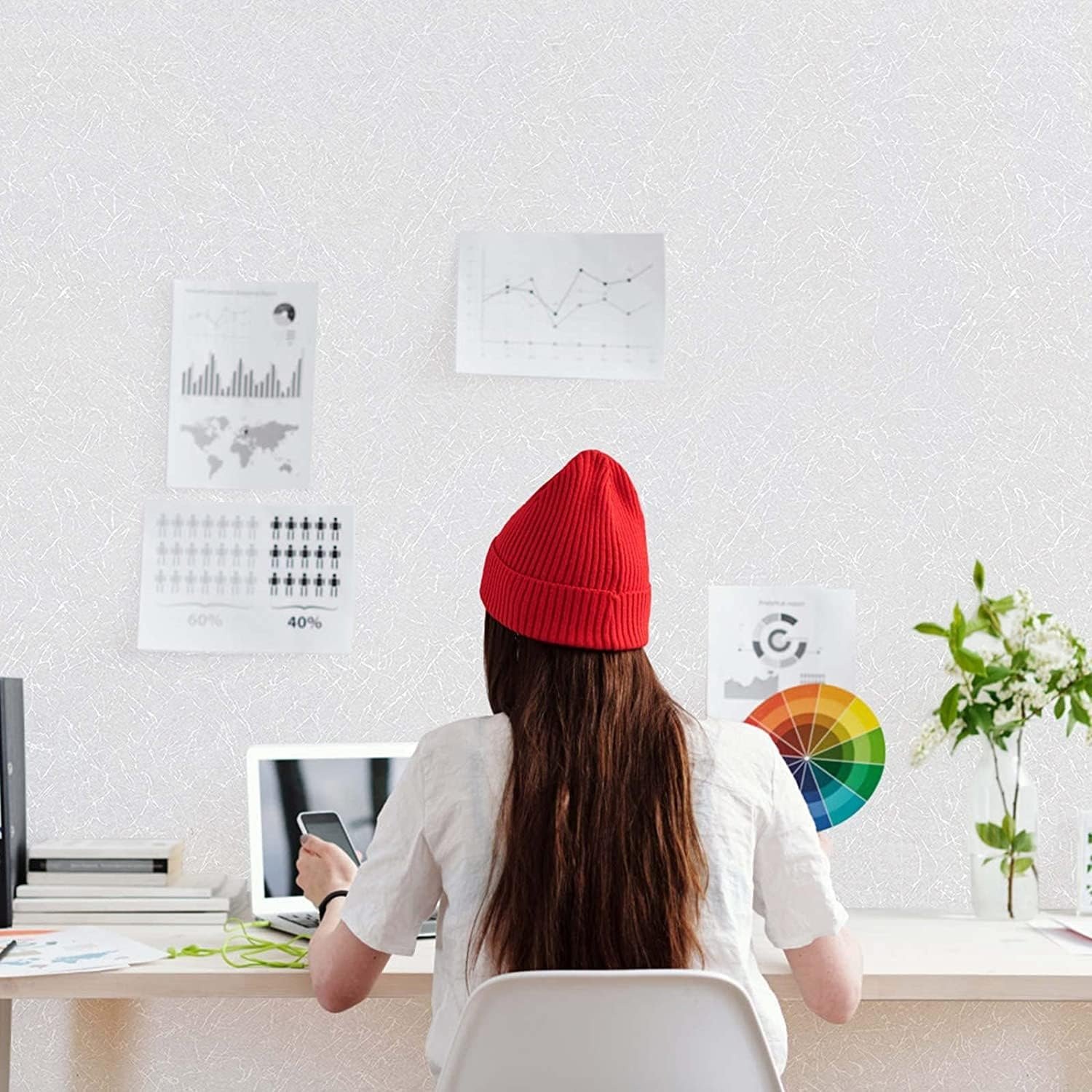 Wholesale White Peel and Stick Wallpaper – Textured Kitchen & Cabinet Film - Image 3